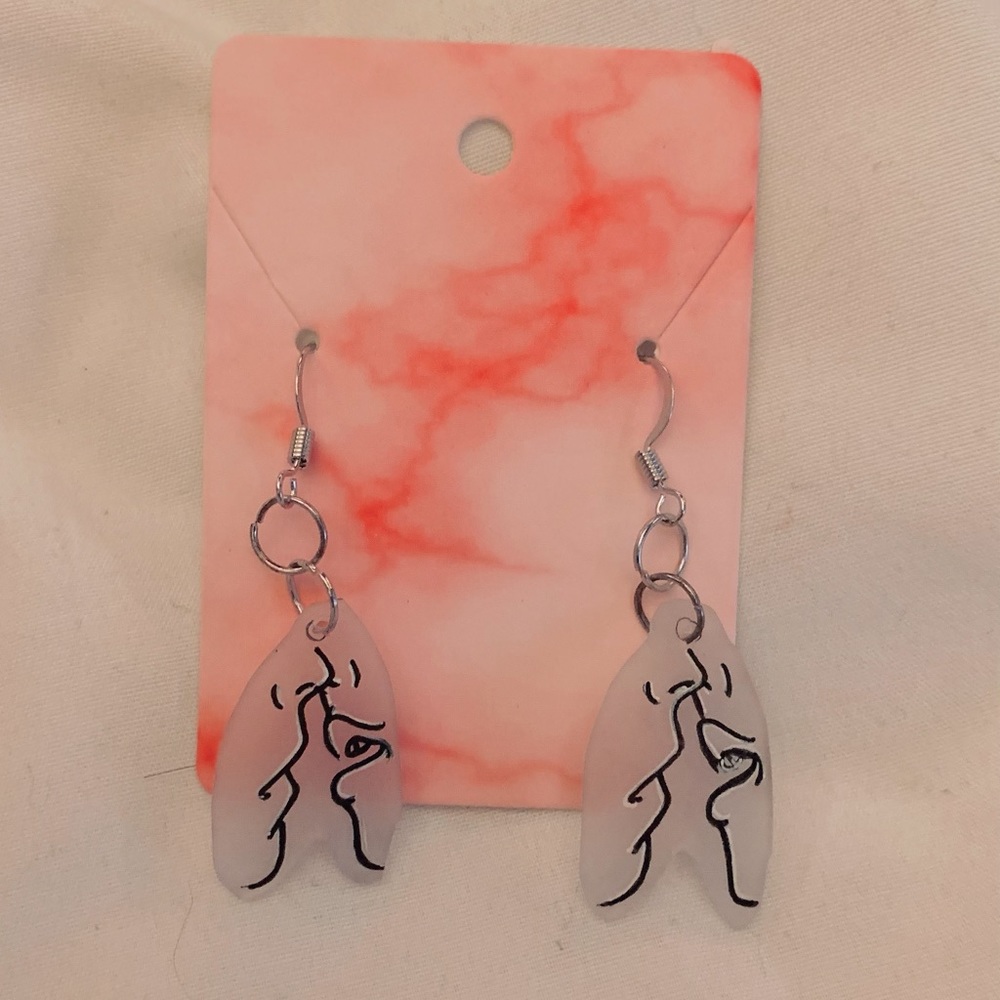 Handmade shrinky sink earrings
